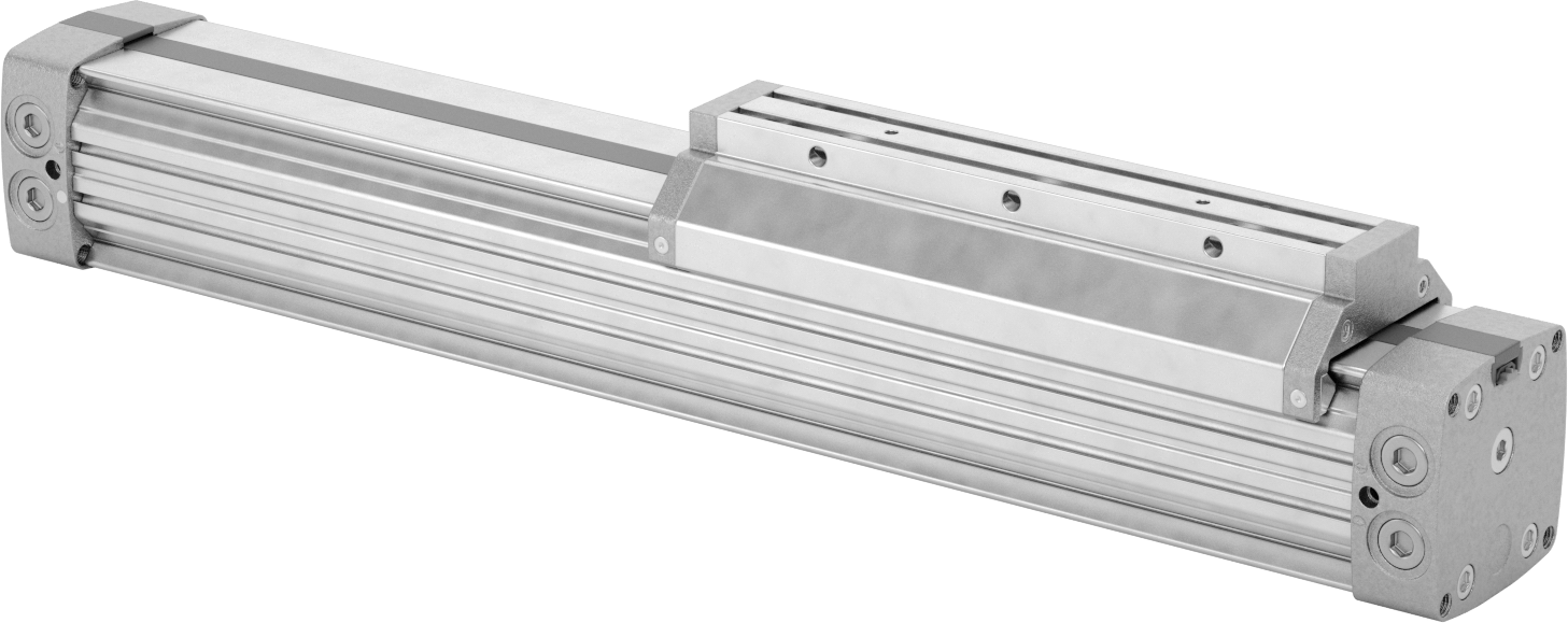 Çubuksuz Hava Sürgüsü, 2-1/2" Delik Boyutu, 5,39" Yükseklik, 12" Strok Uzunluğu