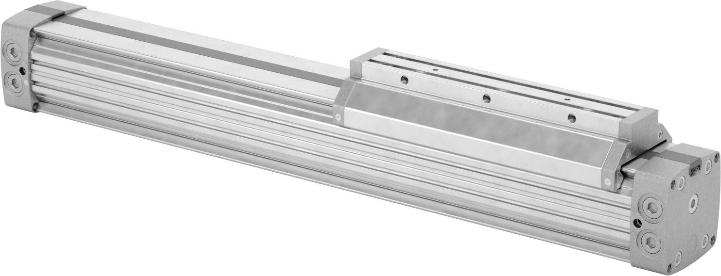 Çubuksuz Hava Sürgüsü, 2-1/2" Delik Boyutu, 5,39" Yükseklik, 15" Strok Uzunluğu