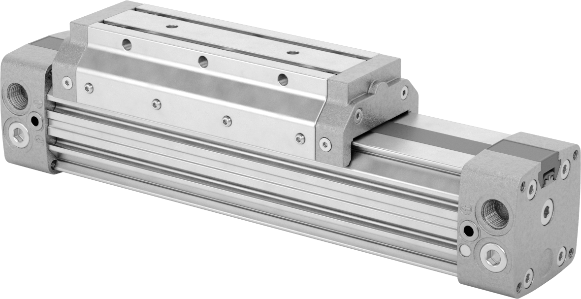Çubuksuz Hava Sürgüsü, 1-1/4" Delik Boyutu, 3,23" Yükseklik, 2" Strok Uzunluğu