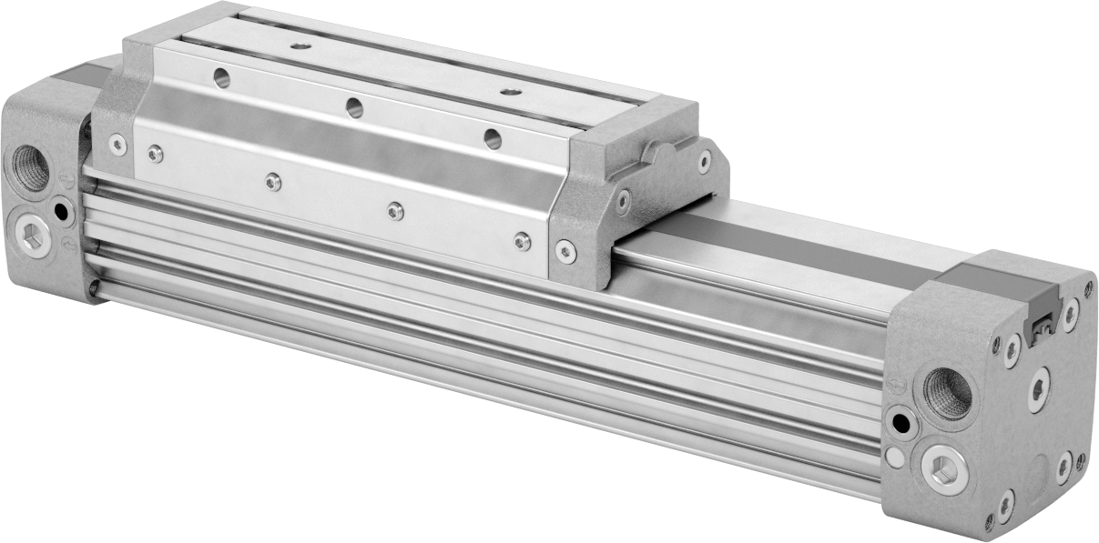 Çubuksuz Hava Sürgüsü, 1-1/4" Delik Boyutu, 3,23" Yükseklik, 3" Strok Uzunluğu