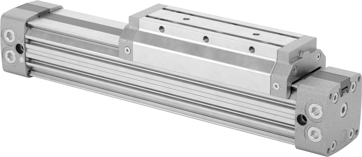 Çubuksuz Hava Sürgüsü, 1-1/4" Delik Boyutu, 3,23" Yükseklik, 4" Strok Uzunluğu