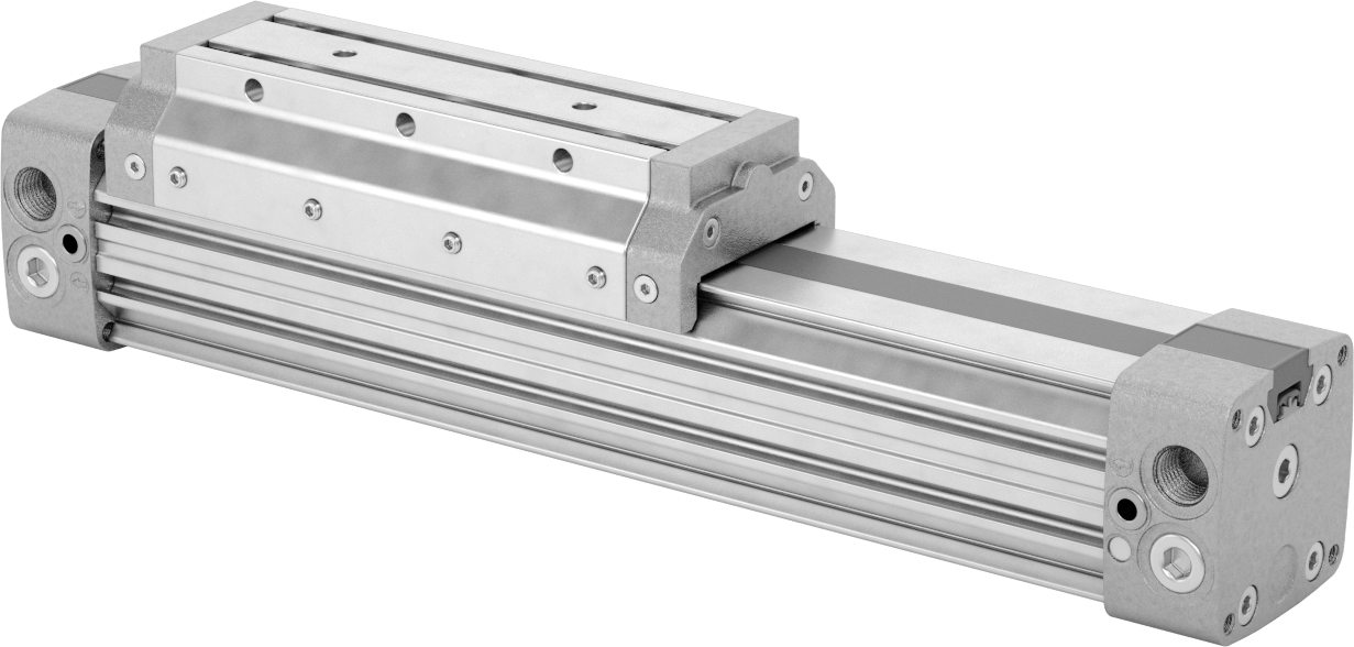 Çubuksuz Hava Sürgüsü, 1-1/4" Delik Boyutu, 3,23" Yükseklik, 4" Strok Uzunluğu