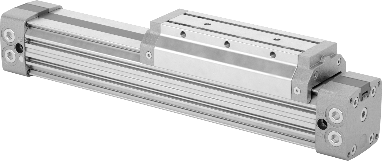 Çubuksuz Hava Sürgüsü, 1-1/4" Delik Boyutu, 3,23" Yükseklik, 5" Strok Uzunluğu