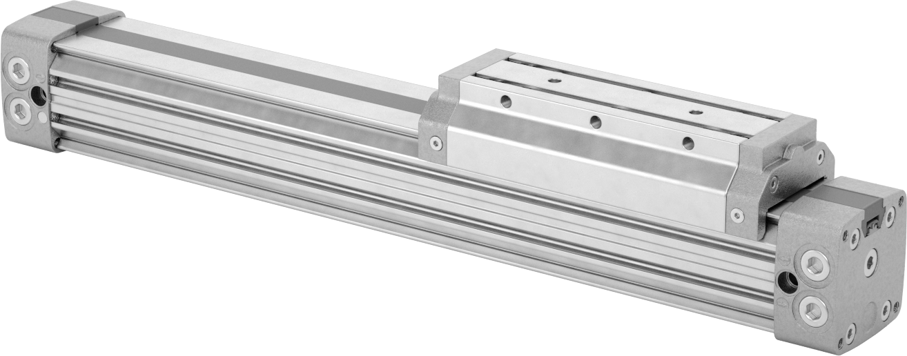 Çubuksuz Hava Sürgüsü, 1-1/4" Delik Boyutu, 3,23" Yükseklik, 8" Strok Uzunluğu