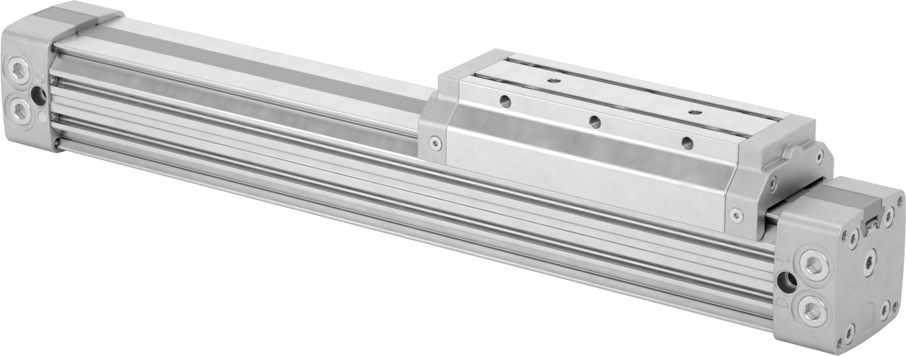 Çubuksuz Hava Sürgüsü, 1-1/4" Delik Boyutu, 3,23" Yükseklik, 8" Strok Uzunluğu