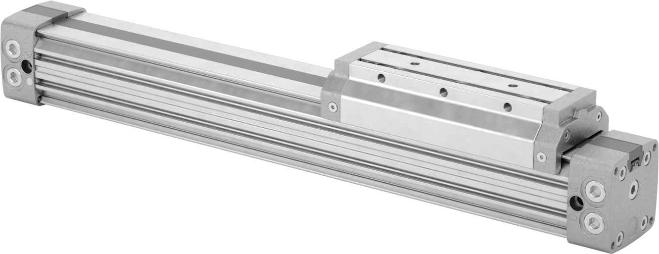 Çubuksuz Hava Sürgüsü, 1-1/4" Delik Boyutu, 3,23" Yükseklik, 9" Strok Uzunluğu
