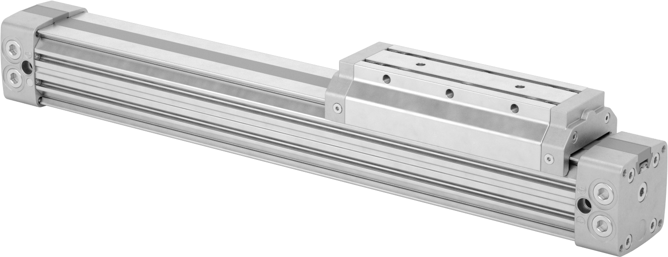 Çubuksuz Hava Sürgüsü, 1-1/4" Delik Boyutu, 3,23" Yükseklik, 9" Strok Uzunluğu