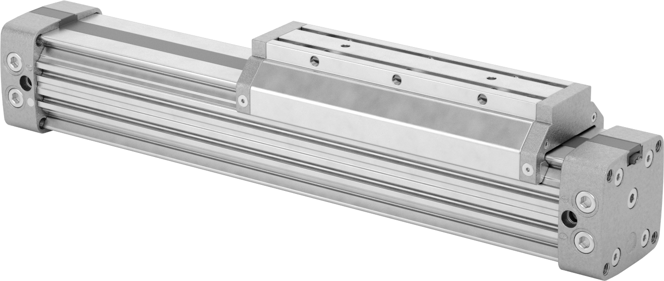 Çubuksuz Hava Sürgüsü, 1-1/2" Delik Çapı, 3,84 inç Yükseklik, 6" Strok Uzunluğu