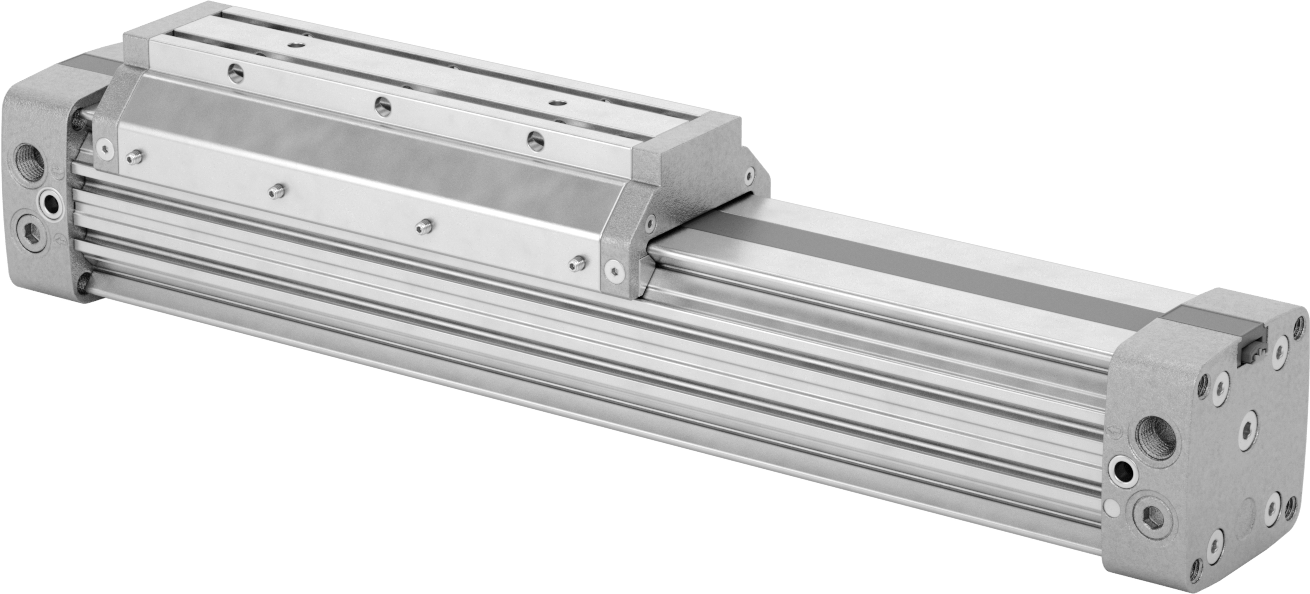 Çubuksuz Hava Sürgüsü, 1-1/2" Delik Çapı, 3,84 inç Yükseklik, 6" Strok Uzunluğu