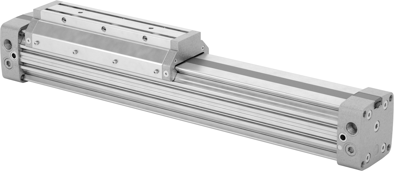 Çubuksuz Hava Sürgüsü, 1-1/2" Delik Çapı, 3,84 inç Yükseklik, 8" Strok Uzunluğu