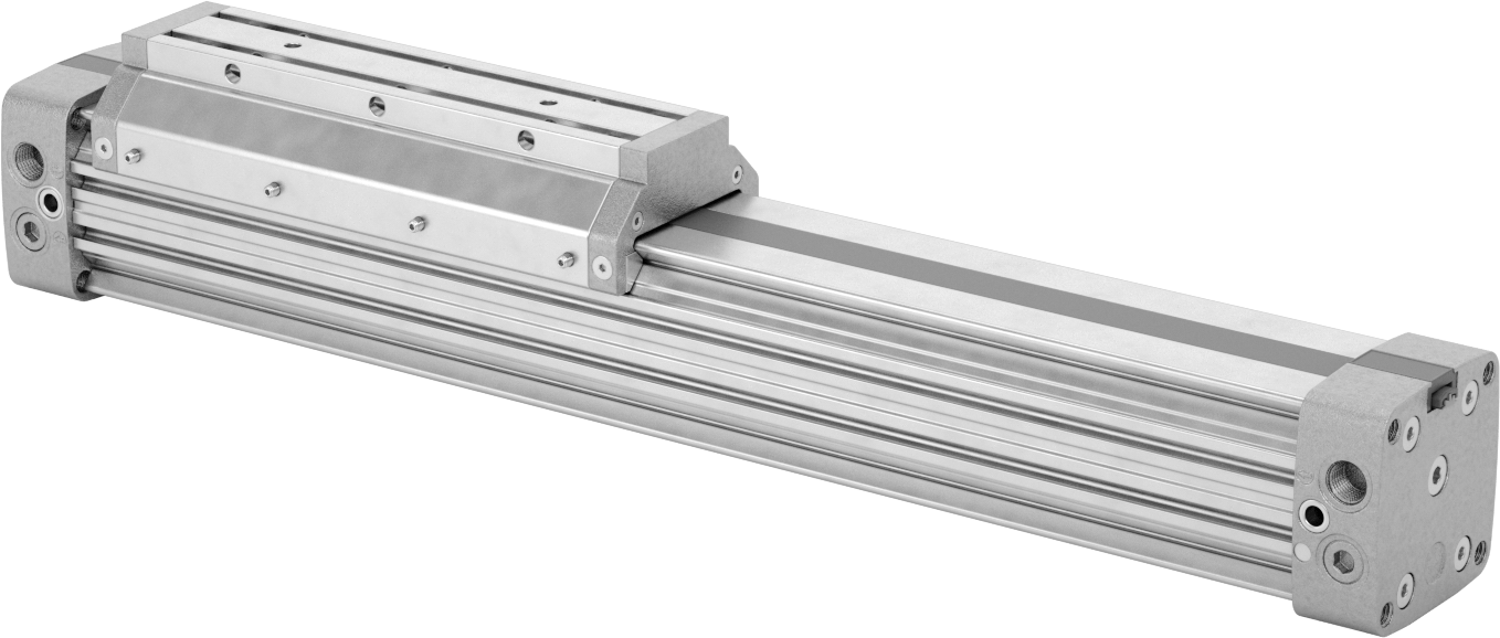 Çubuksuz Hava Sürgüsü, 1-1/2" Delik Çapı, 3,84 inç Yükseklik, 9" Strok Uzunluğu
