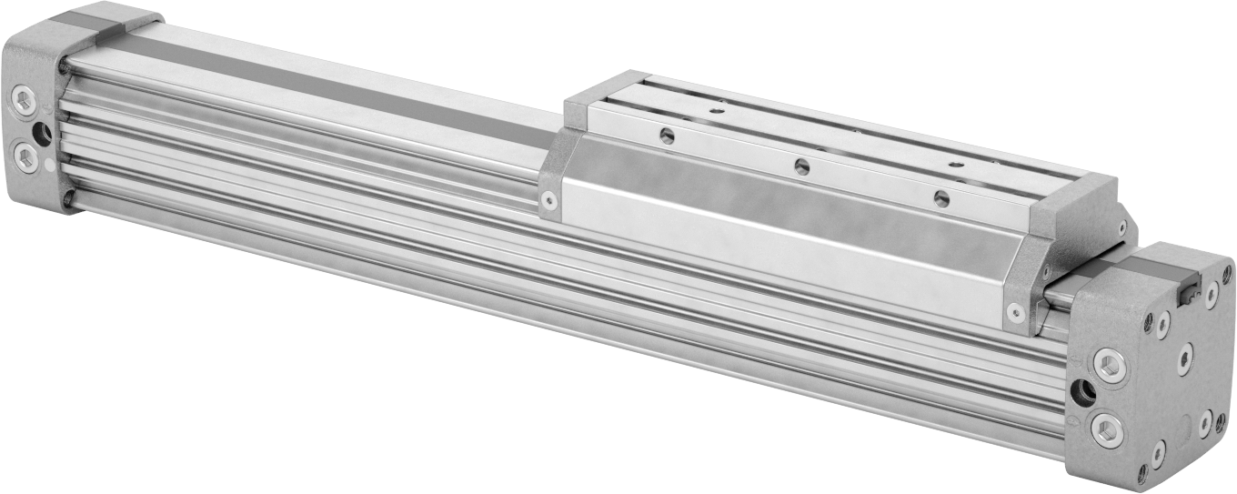 Çubuksuz Hava Sürgüsü, 1-1/2" Delik Çapı, 3,84 inç Yükseklik, 9" Strok Uzunluğu