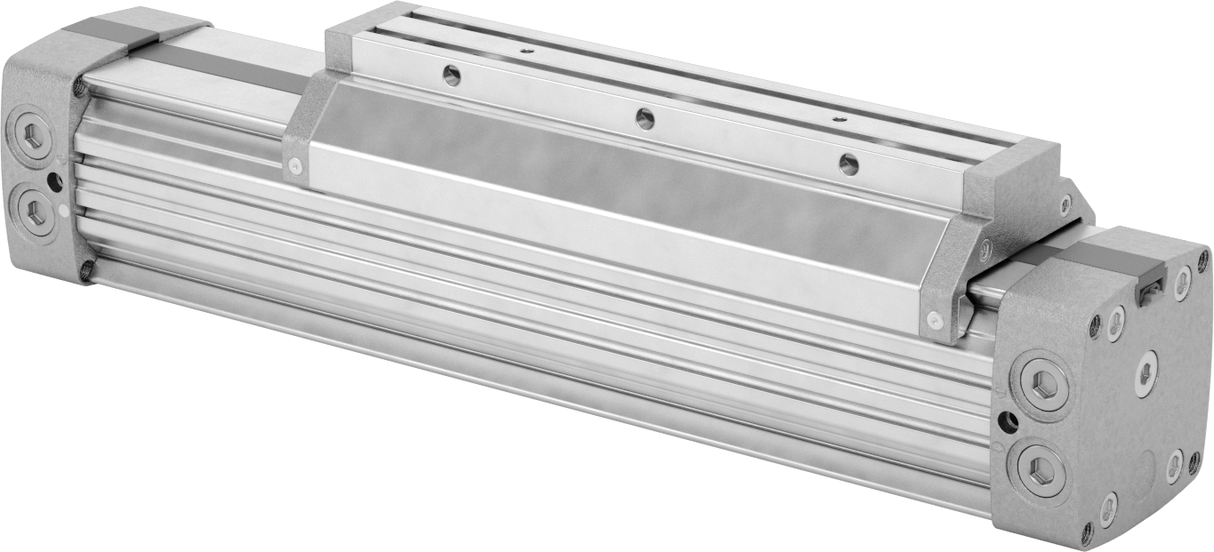 Çubuksuz Hava Sürgüsü, 2-1/2" Delik Boyutu, 5,39" Yükseklik, 4" Strok Uzunluğu