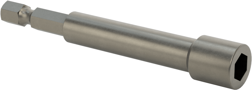 Somun Sökme Ucu, Elektrikli Aletler için 1/4" Altıgen Şaft, 9/32" Altıgen Boyut, 3-1/4" Uzunluk