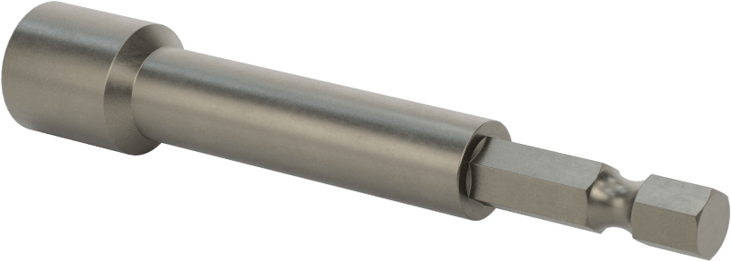 Somun Sökme Ucu, Manyetik Olmayan, 1/4" Altıgen Şaft, 11/32" Altıgen Boyut, 3,25 inç Uzunluk