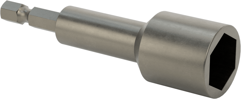 Somun Sökme Ucu, Elektrikli Aletler için 1/4" Altıgen Şaft, 5/8" Altıgen Boyut, 3-3/4" Uzunluk
