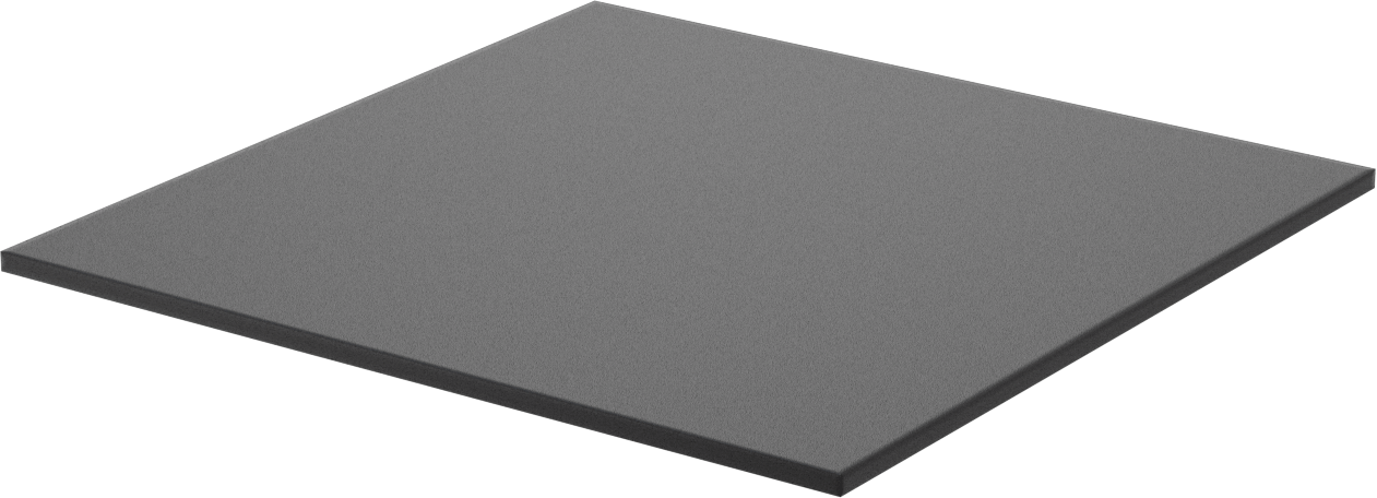 Esnek Poliüretan Köpük Levha, Şok Emici, Arka Yüzü Yapışkanlı, 1/4" Kalınlık, 12" x 12"
