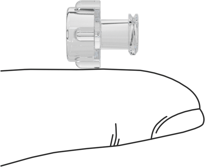 Luer Lock Bağlantılı Şırıngalar için Kapaklar, Havalandırmalı Kapaklı Düz, Şeffaf