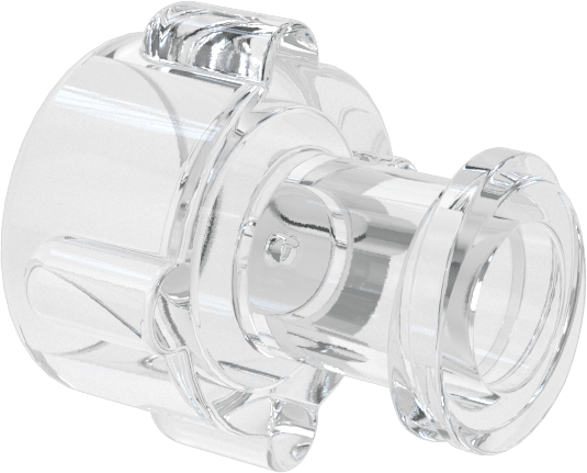 Luer Lock Bağlantılı Şırıngalar için Kapaklar, Havalandırmalı Kapaklı Düz, Şeffaf