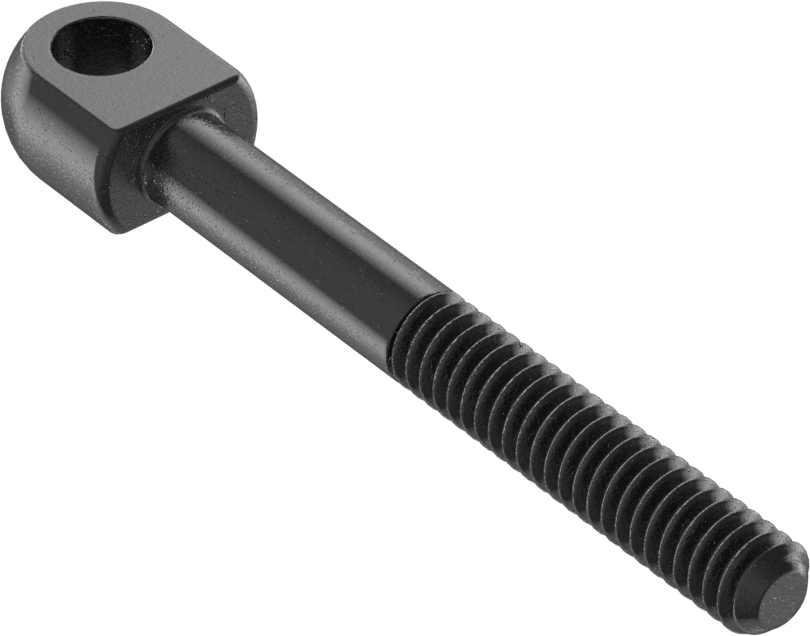Düz Omuzlu Çubuk Ucu Cıvatası, 1/4"-20 Diş Boyutu, 1-1/4" Uzunlukta Şaft Dişi