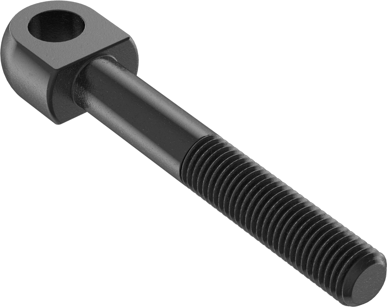 Düz Omuzlu Çubuk Ucu Cıvatası, 3/4"-10 Diş Boyutu, 3" Uzunlukta Şaft Dişi