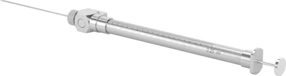 Gaz Örnekleme Cam Şırıngası, 0,25 ml Kapasite