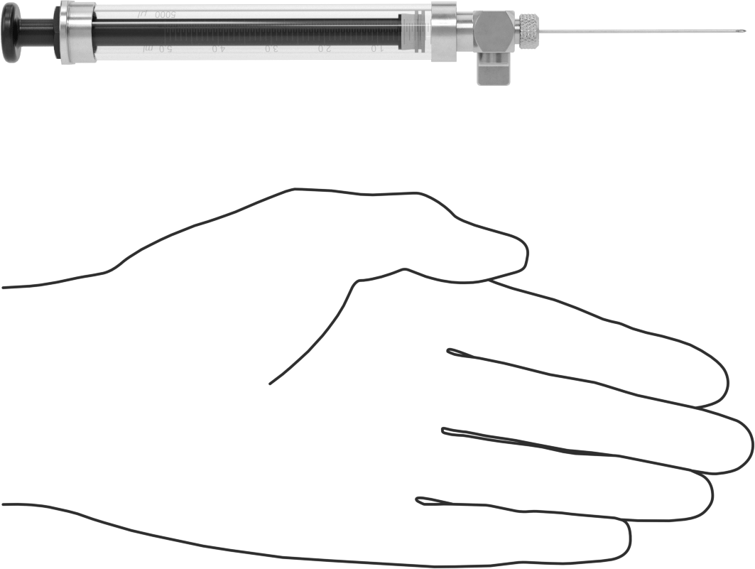 Gaz Örnekleme Cam Şırıngası, 5 ml Kapasite