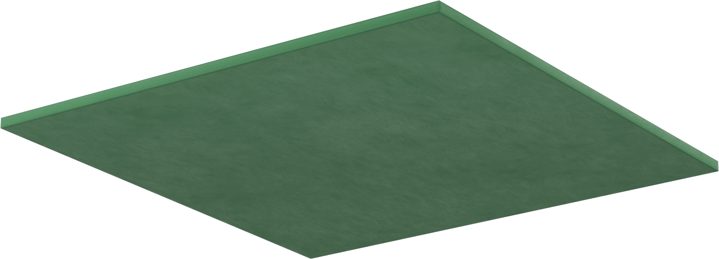 Titreşim Sönümleyici Ped, UV Dayanıklı Neopren, Pürüzsüz Doku, 18“ Kare x 3/8” Kalınlık