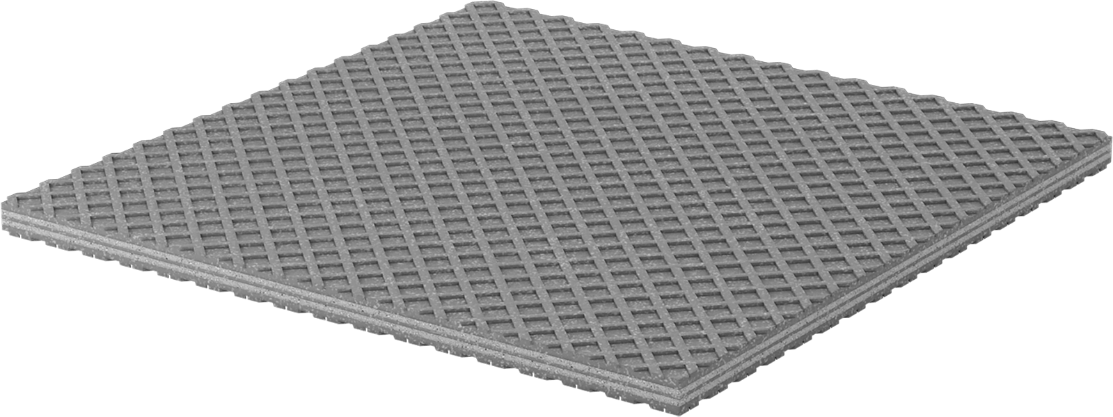 Kimyasallara Dayanıklı PVC Titreşim Sönümleme Pedi, Mantar Elyaf Takviyeli, 10“ Uzunluk x 10” Genişlik x 5/8" Kalınlık