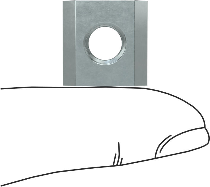 T-Yuvalı Çerçeve Bağlantı Elemanları, Uç Beslemeli Kendinden Hizalamalı Somun, 1.5", 30 mm ve 40 mm Yükseklikli Ray, M8