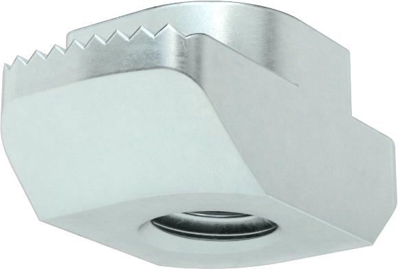 T-Yuvalı Çerçeve Bağlantı Elemanları, Takılabilir Çekiç Somunu, 45 mm Ray için, 1/4"-20 Diş, Paslanmaz Çelik