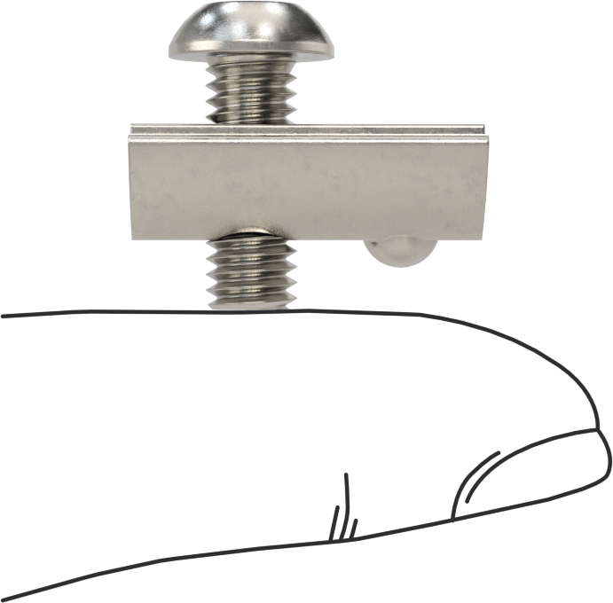 T-Yuvalı Çerçeve Bağlantı Elemanları, Bilyalı Somun ve M6 Vida, 1,5 inç ve 40 mm Ray, Paslanmaz Çelik