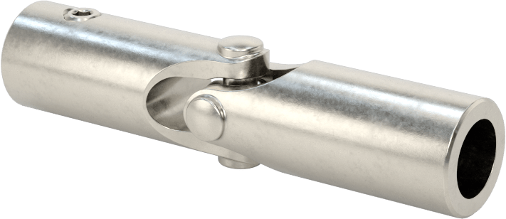 Hassas Tekli U-Eklem, Rulmanlı Mafsal, 303 Paslanmaz Çelik, 1/4“ Çap x 1/2” Derin Mil için