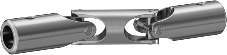 Hassas Çift U-Eklem, 1/4“ Çap x 1/2” Derinlikli Mil