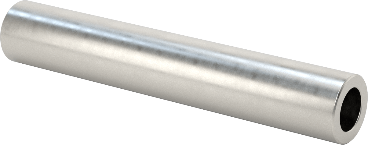 İçi Boş Doğrusal Hareket Mili, 52100 Alaşımlı Çelik, 2 inç Çap, 12" Uzunluk