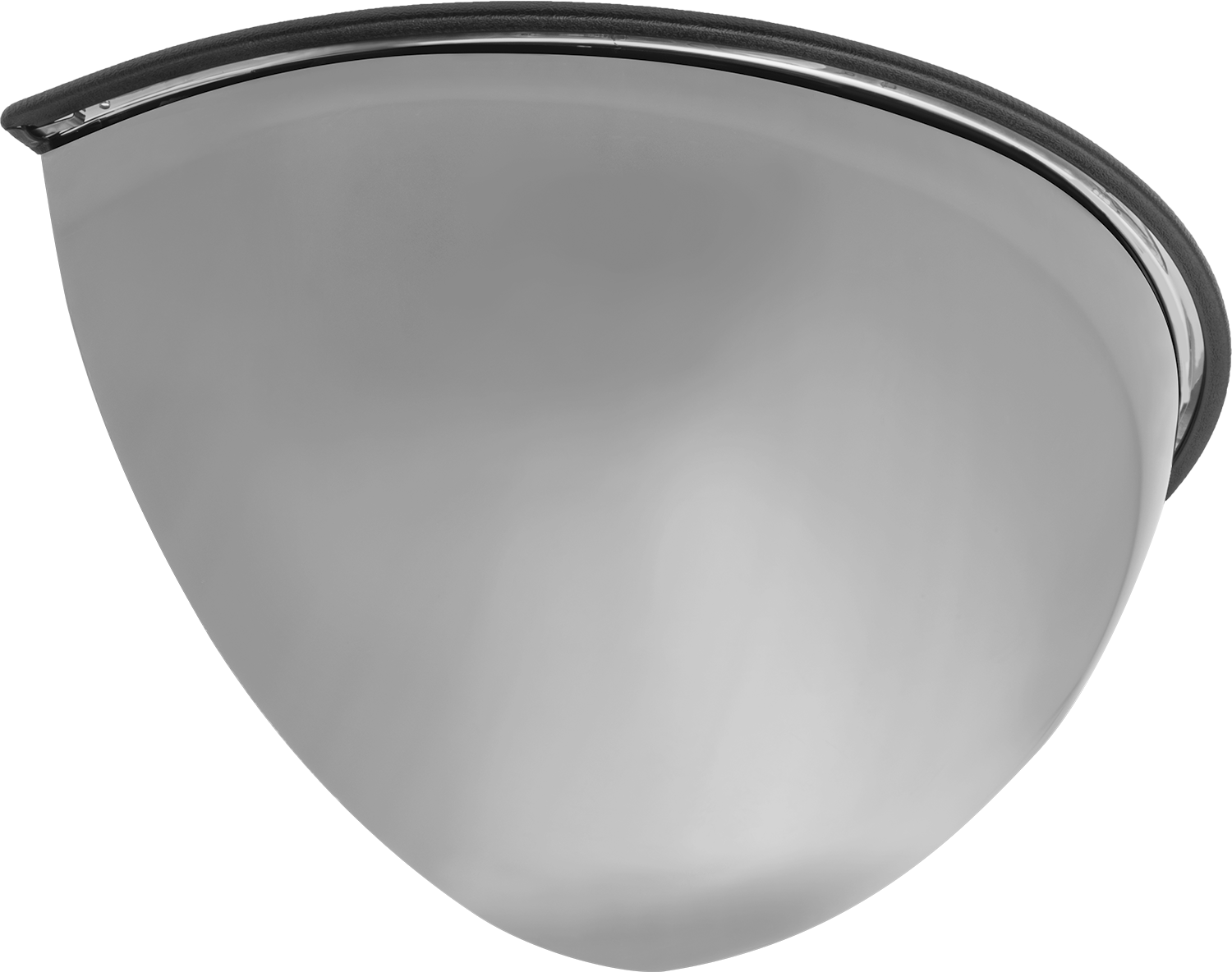 Kırılmaya Dayanıklı Güvenlik Aynası, Çizilmeye Dayanıklı, Plastik Sırtlı Akrilik Plastik, Yarım Kubbe, 36" Çap
