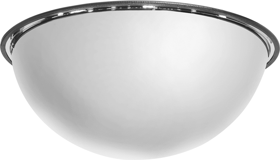 Güvenlik Aynası, Kırılmaz, Tam Kubbe, Krom Kaplı Çelik, 18" Çap