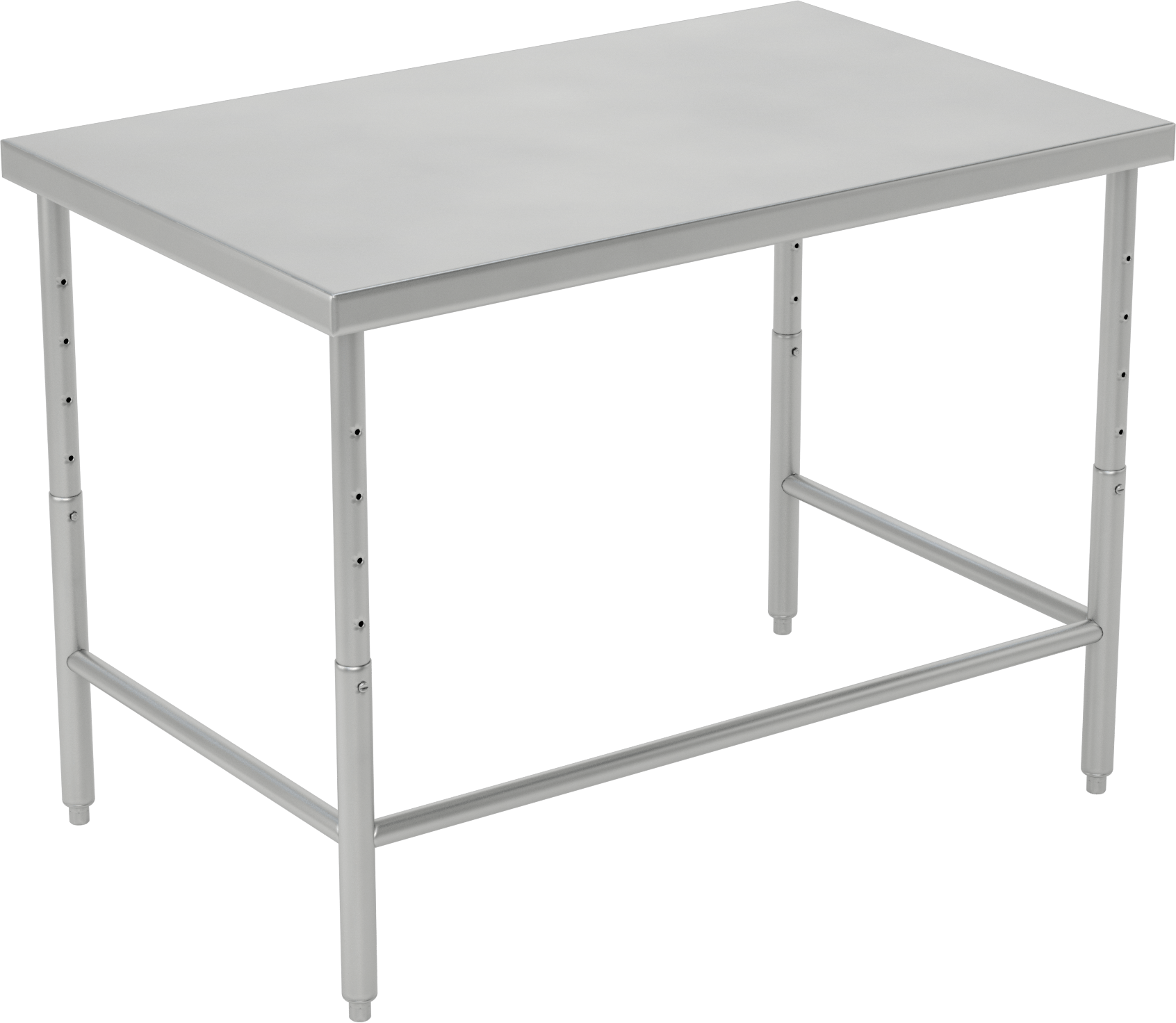 Yüksekliği Ayarlanabilir Paslanmaz Çelik Masa, Sabit, 24“-36” Yükseklik x 48“ Genişlik x 30” Derinlik