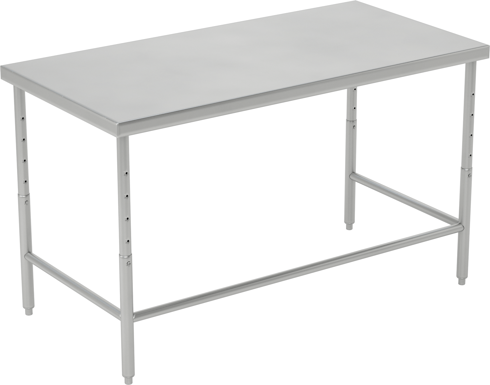 Yüksekliği Ayarlanabilir Paslanmaz Çelik Masa, Sabit, 24“-36” Yükseklik x 60“ Genişlik x 30” Derinlik