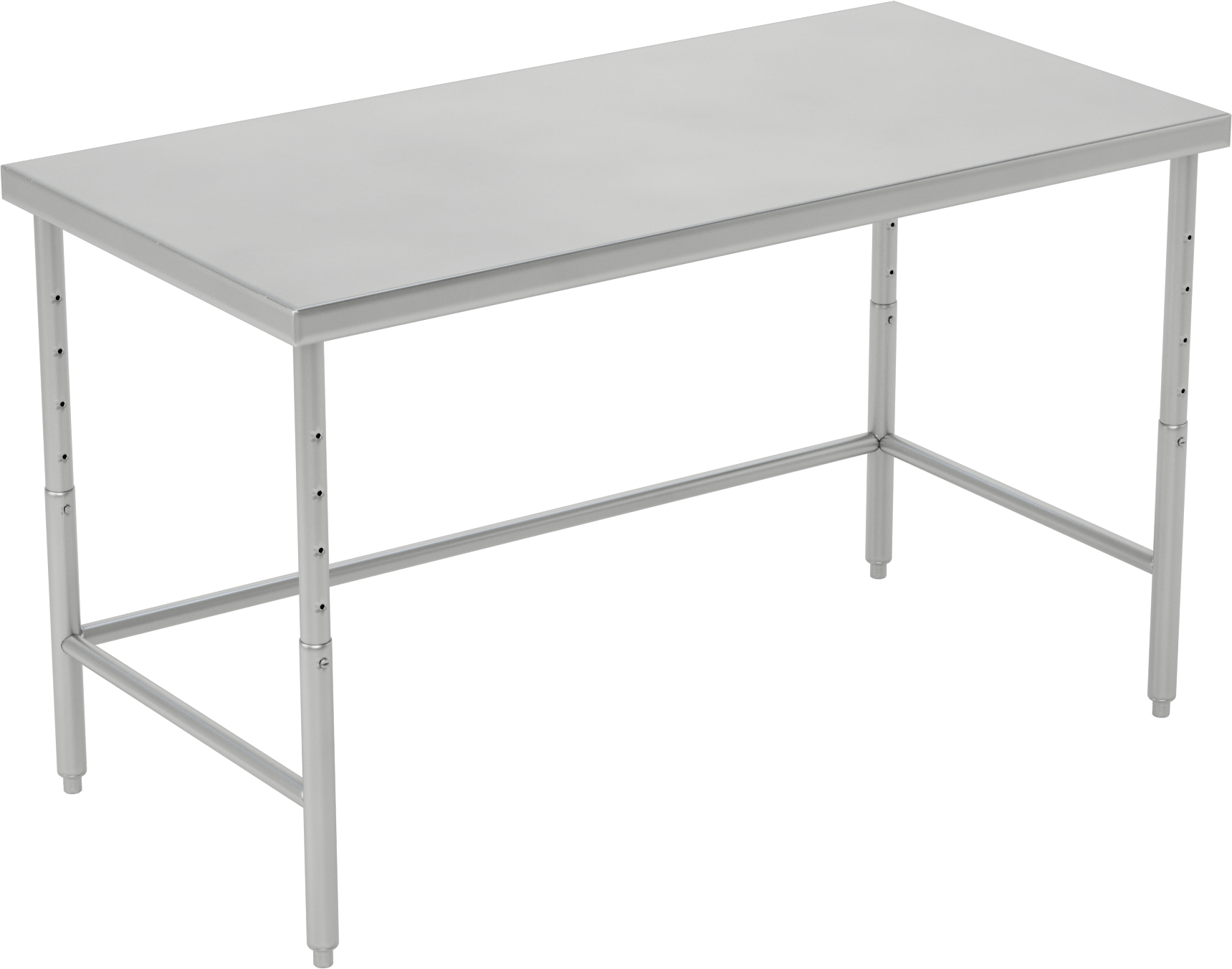 Yüksekliği Ayarlanabilir Paslanmaz Çelik Masa, Sabit, 24“-36” Yükseklik x 60“ Genişlik x 30” Derinlik