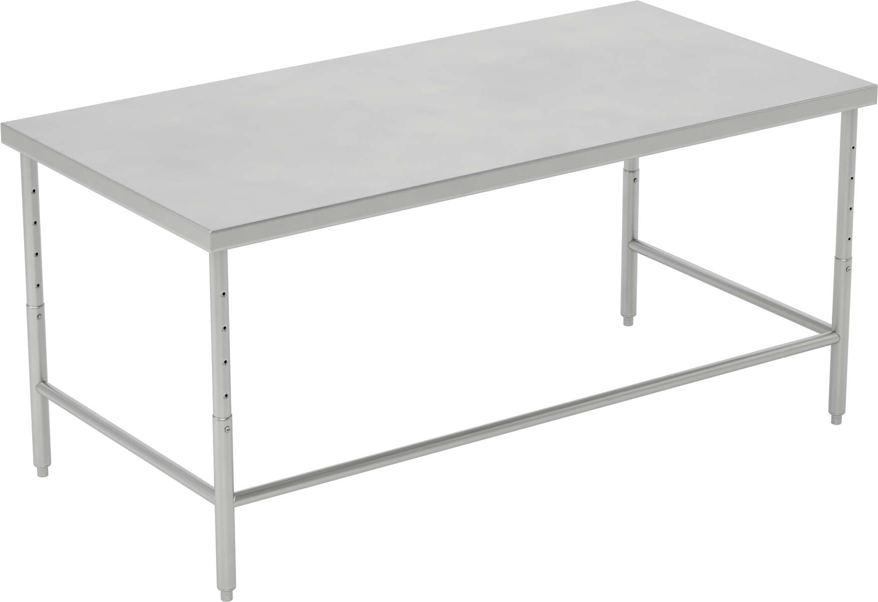 Yüksekliği Ayarlanabilir Paslanmaz Çelik Masa, 24“-36” Yükseklik x 72“ Genişlik x 36” Derinlik
