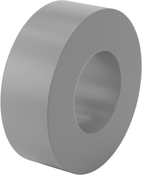 Mil Montajlı Konveyör Makarası, Poliüretan, 3/4" Mil için, 1-1/2" OD, 1/2" Genişlik