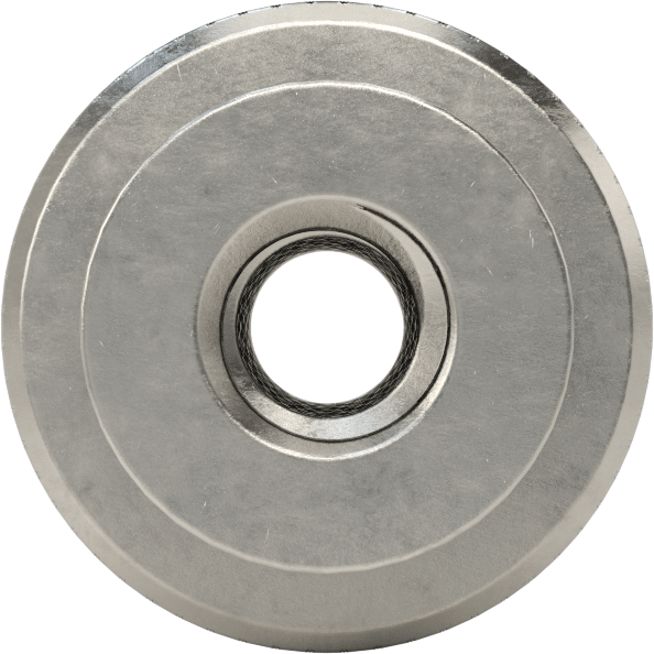 303 Paslanmaz Çelik Tırtıllı Düğme, 1/4"-20 Dişli Delik, 3/4" Çaplı Başlık