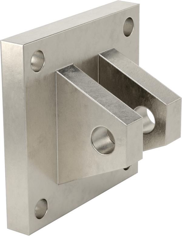 Hidrolik Silindirler için Paslanmaz Çelik Çatal Braket, 1/2" Pim Çapı