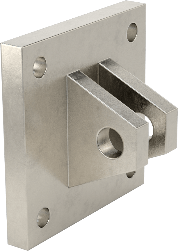 Hidrolik Silindirler için Paslanmaz Çelik Çatal Braket, 3/4" Pim Çapı