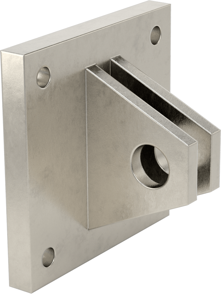 Hidrolik Silindirler için Paslanmaz Çelik Çatal Braket, 1-3/8" Pim Çapı