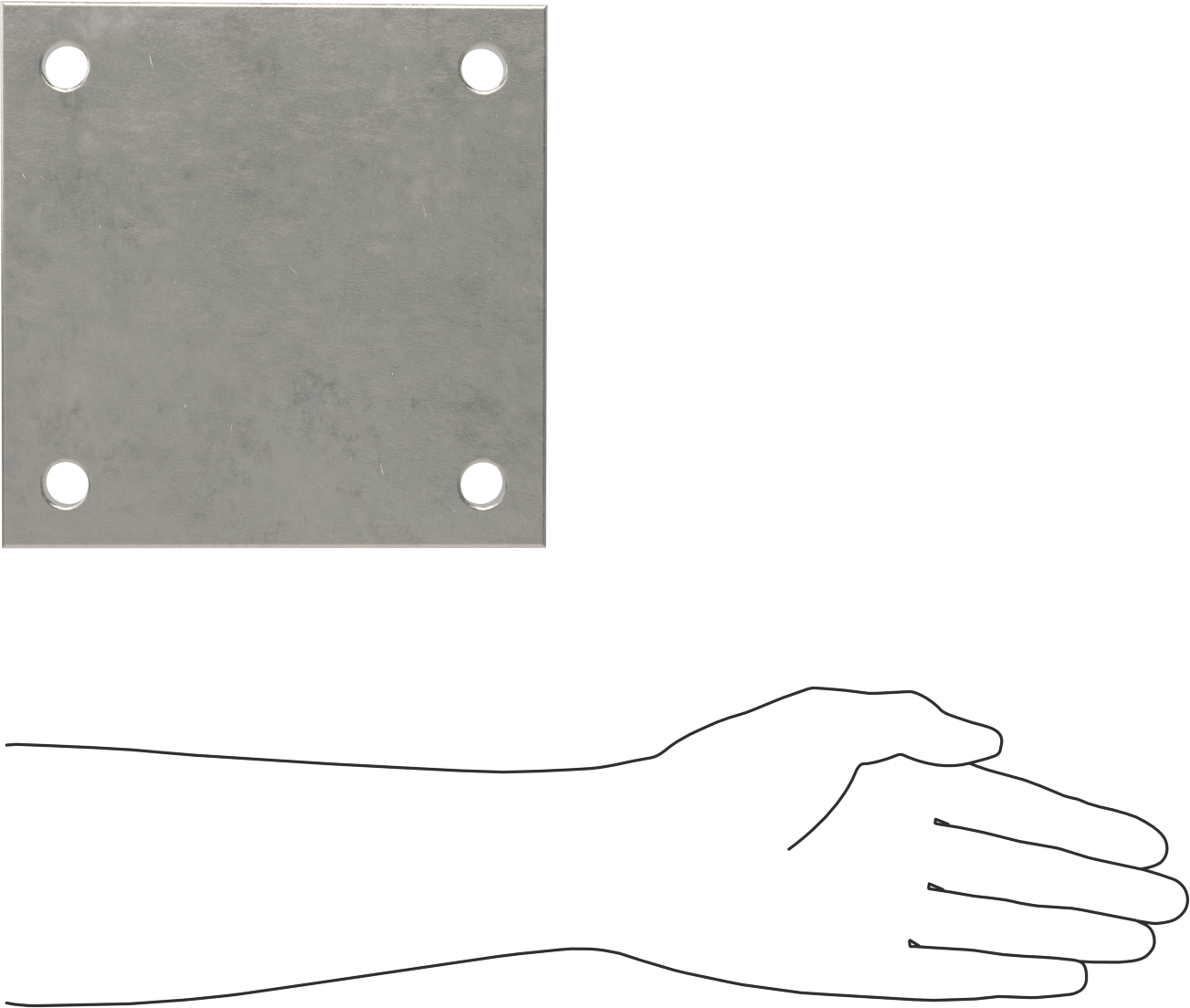 Hidrolik Silindirler için Paslanmaz Çelik Çatal Braket, 1-3/8" Pim Çapı