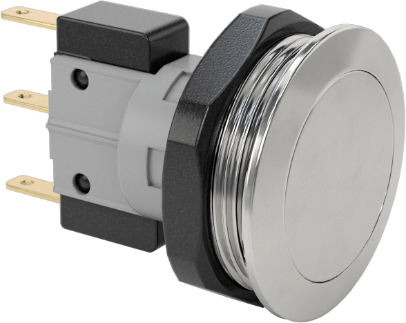 Gömme Montajlı Panel Montajlı Basmalı Düğme Anahtarı, 22 mm panel çapı için
