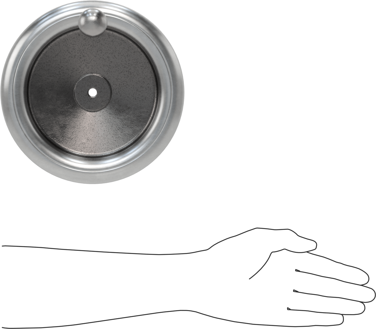 Demir Dişsiz Delikli Katı El Çarkı, Dönen Saplı Çukur Tekerlek, 8" Çap