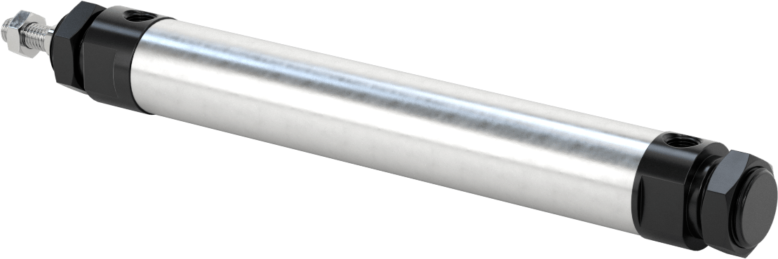 Yuvarlak Gövdeli Hidrolik Silindir, 20 mm Delik Çapı, 125 mm Strok Uzunluğu